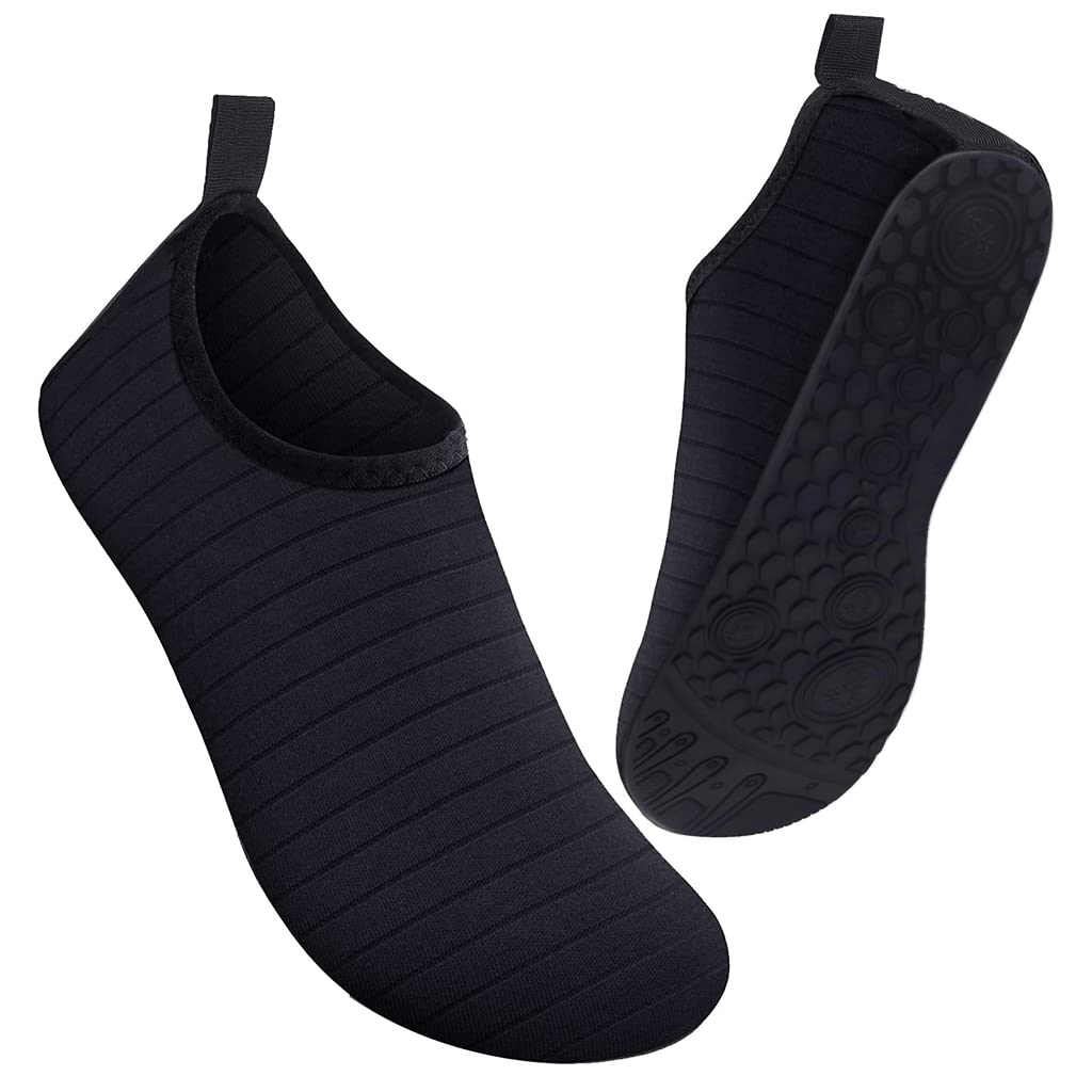 PALAY Quick Dry Beach Shoes for Women Men Anti-Slip Rubber Sole Water Shoes, Outdoor Lightweight Breathable Surfing Yoga Indoor Fitness Shoes (US 5-5.5 Men / 6.5-7 Women) Black PALAY Quick Dry Beach Shoes for Women Men Anti-Slip Rubber Sole Water Shoes, Outdoor Lightweight Breathable Surfing Yoga Indoor Fitness Shoes (US 5-5.5 Men / 6.5-7 Women) Black